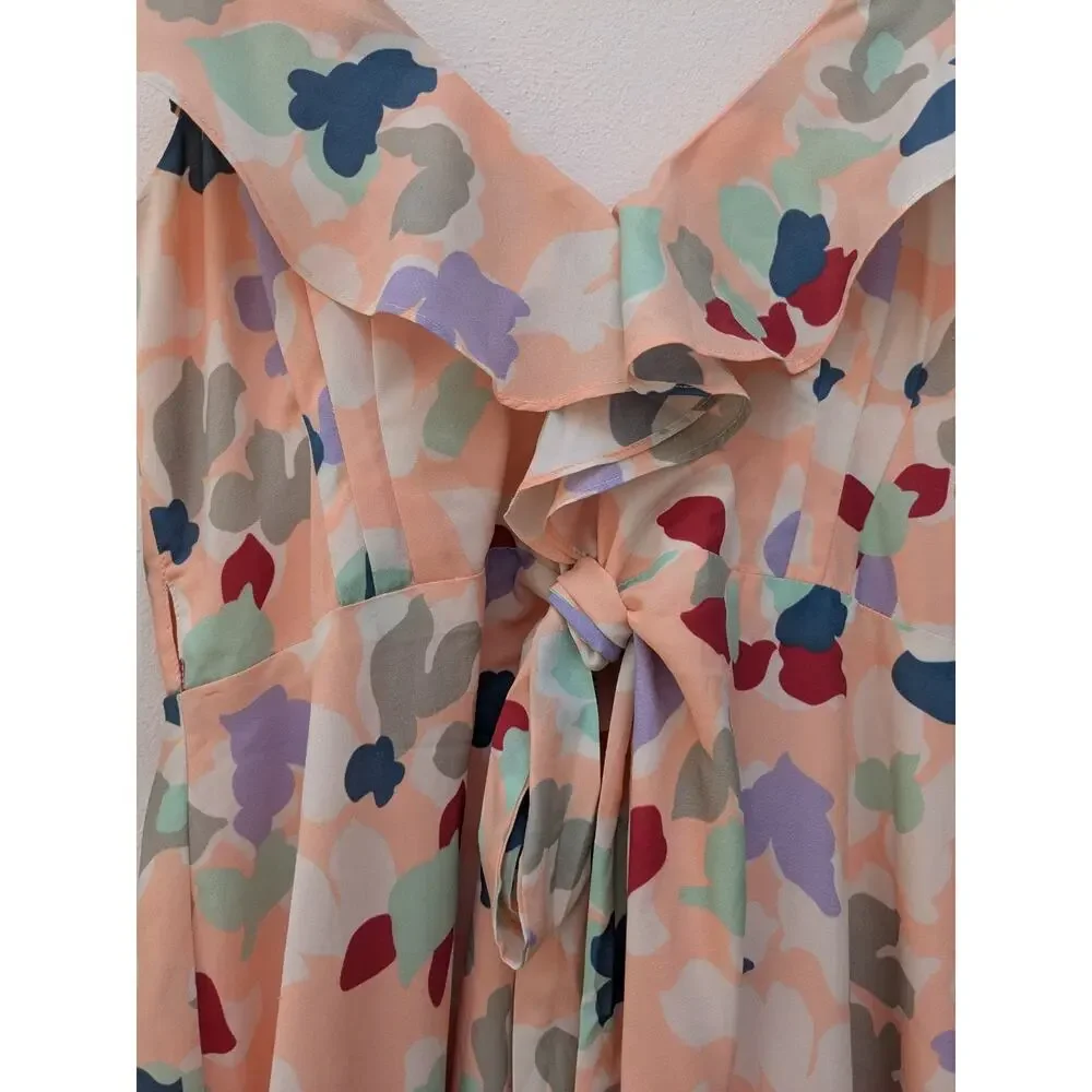 Anthropologie Hutch Maxi Dress Garden Party Printed Wrap Size XS NWT